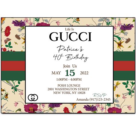 gucci invitation card vinil 2018